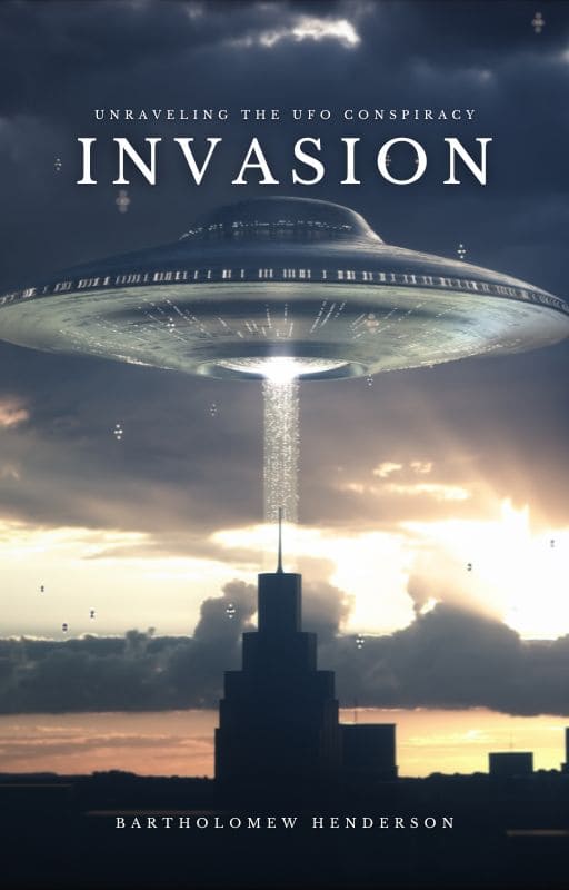 Cover of Invasion: A flying saucer hovers menacingly in the sky, evoking a sense of impending doom.